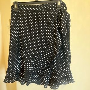 Max studio dots wrap skirt